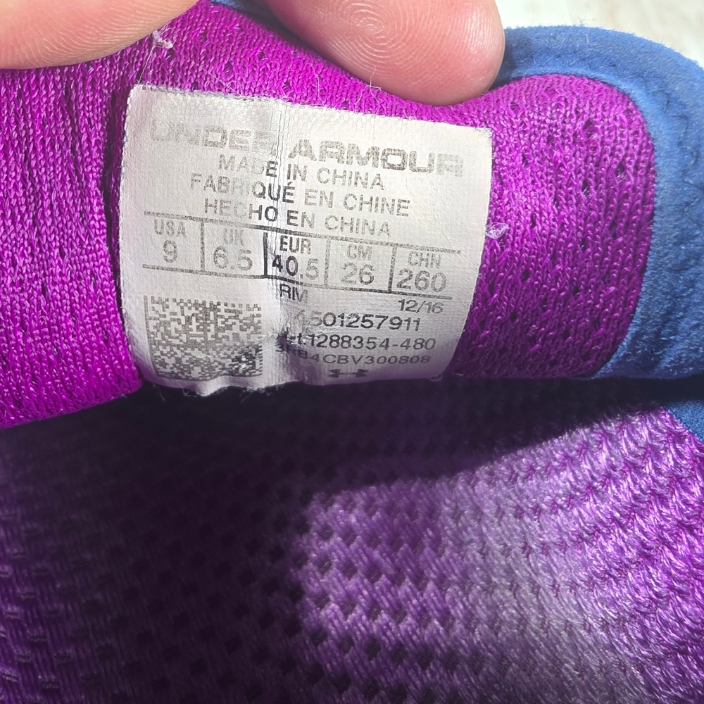 Under Armour Speedform Gemini 2 Womens Running Shoes Blue Pink  Size 9 - Picture 6 of 8
